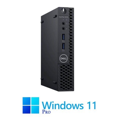 Mini PC Dell OptiPlex 3070, Quad Core i3-9100T, 16GB DDR4, 240GB SSD, Win 11 Pro